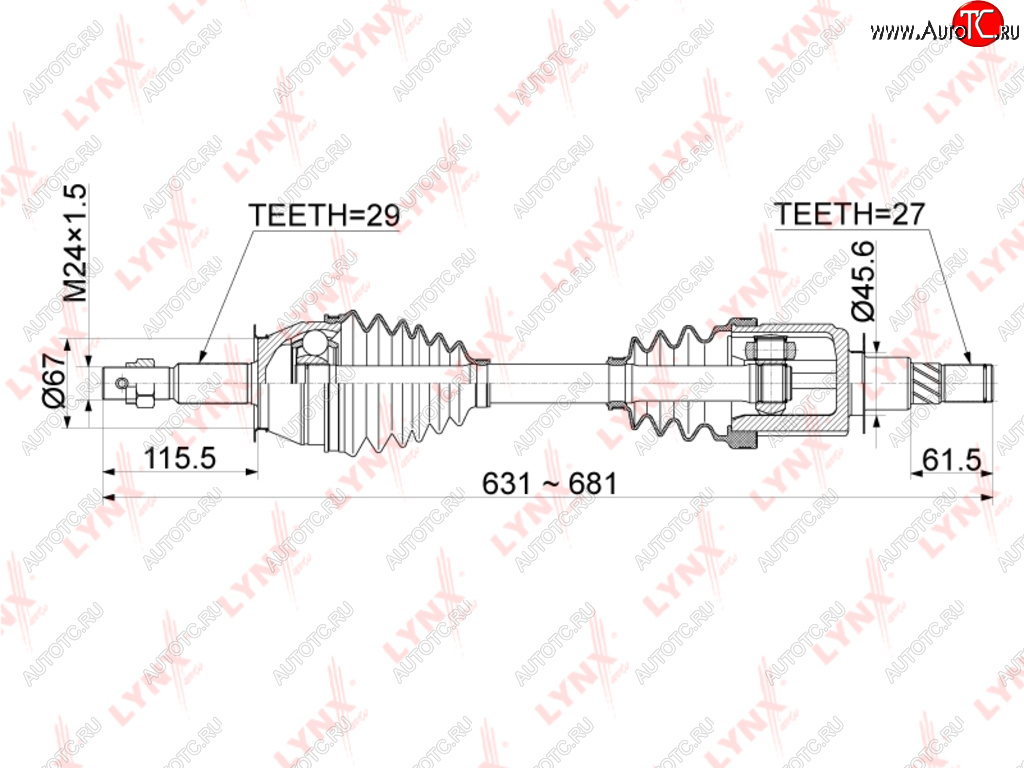 9 999 р. ШРУС внутренний NISSAN Pathfinder (05-) комплект LYNX LYNX cd1111  с доставкой в г. Майкоп