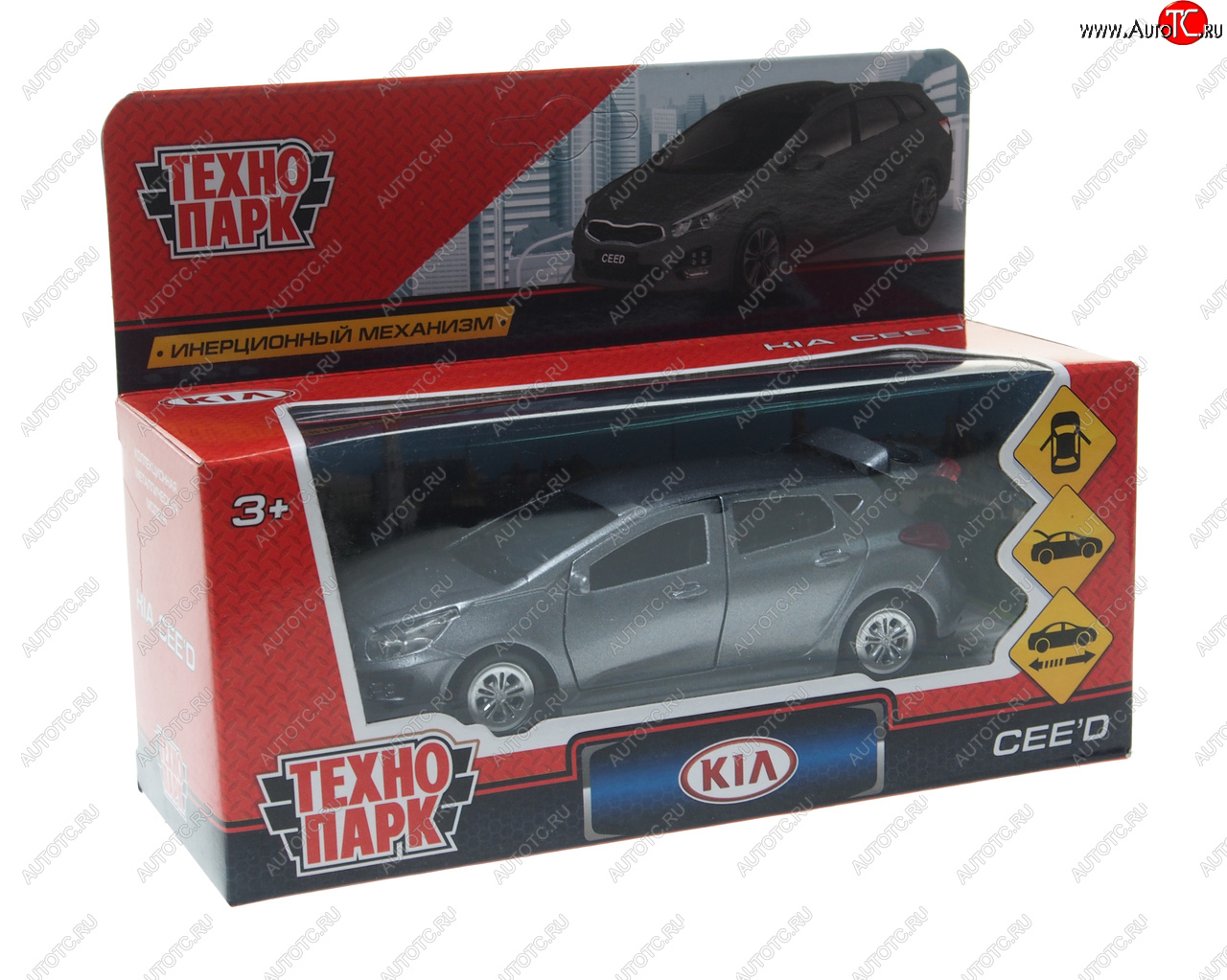 849 р. Модель автомобиля KIA Ceed металлическая ТЕХНОПАРК ТЕХНОПАРК ceed-gy  с доставкой в г. Майкоп