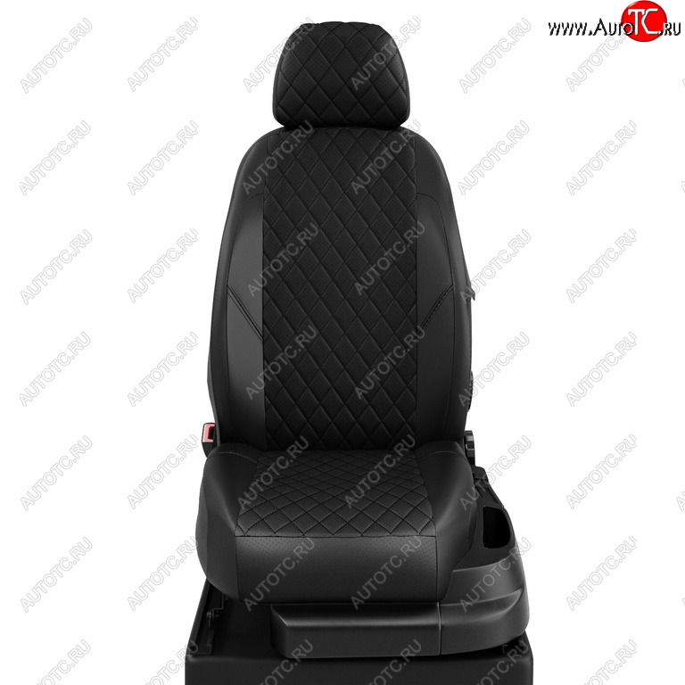7 199 р. Чехлы сидений для Chevrolet Aveo (майка, 9 предм., экокожа) AVTOLIDER Chevrolet Aveo T200 седан (2003-2008) (черные)  с доставкой в г. Майкоп