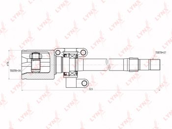 6 649 р. ШРУС внутренний HONDA Stream (01-) передний правый LYNX LYNX ci3404  с доставкой в г. Майкоп. Увеличить фотографию 1