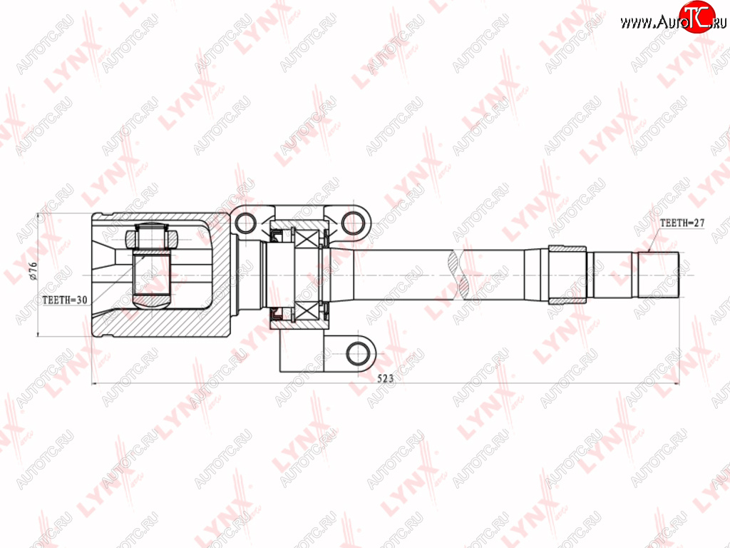 6 649 р. ШРУС внутренний HONDA Stream (01-) передний правый LYNX LYNX ci3404  с доставкой в г. Майкоп