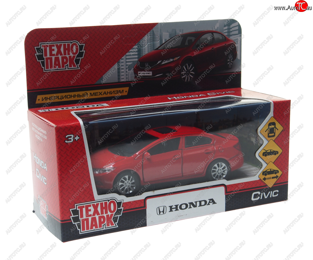 819 р. Модель автомобиля HONDA Civic металлическая ТЕХНОПАРК ТЕХНОПАРК civic-sl  с доставкой в г. Майкоп