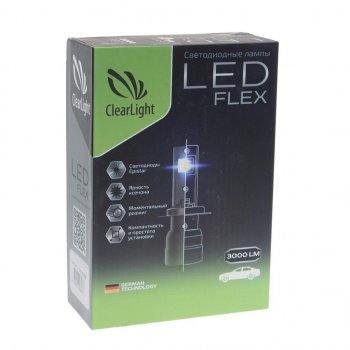 2 899 р. Лампа светодиодная 12V H4 P43t 3000Lm бокс (2шт.) CLEARLIGHT CLEARLIGHT clflxledh4  с доставкой в г. Майкоп. Увеличить фотографию 2