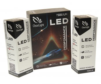 3 599 р. Лампа светодиодная 12V H7 PX26d 7500LM (2шт.) Performance CLEARLIGHT CLEARLIGHT clpfmledh7-2  с доставкой в г. Майкоп. Увеличить фотографию 2
