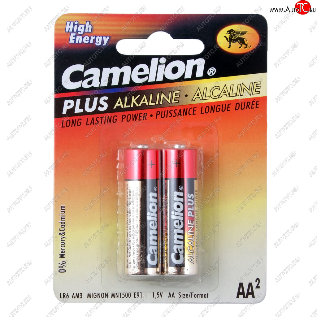 141 р. Батарейка AA LR6 1.5V блистер (2шт.) Alkaline Plus CAMELION CAMELION c-lr6p(2)бл  с доставкой в г. Майкоп