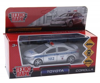 829 р. Модель автомобиля TOYOTA Corolla металлическая серая ТЕХНОПАРК ТЕХНОПАРК corolla-t  с доставкой в г. Майкоп. Увеличить фотографию 1