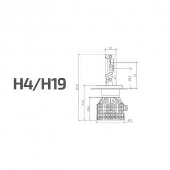 8 349 р. Лампа светодиодная 12V H4 P43t бокс (2шт.) MTF MTF cp04k6  с доставкой в г. Майкоп. Увеличить фотографию 5