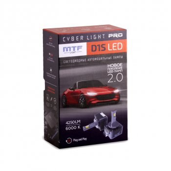 7 799 р. Лампа светодиодная 12V D1S 35W PK32d-2 4250lm 6000K (2шт.) MTF MTF cpd1k6  с доставкой в г. Майкоп. Увеличить фотографию 4