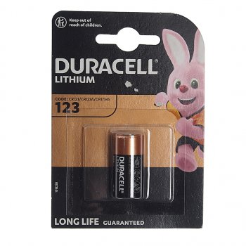 999 р. Батарейка CR123A ВС1 3V (фотоаппарат) блистер 1шт. Lithium High Power DURACELL DURACELL cr123-1bl hp  с доставкой в г. Майкоп. Увеличить фотографию 1