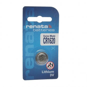 272 р. Батарейка CR1620 3V таблетка (пульт сигнализации, ключ) блистер (1шт.) Lithium RENATA RENATA cr 1620  с доставкой в г. Майкоп. Увеличить фотографию 1