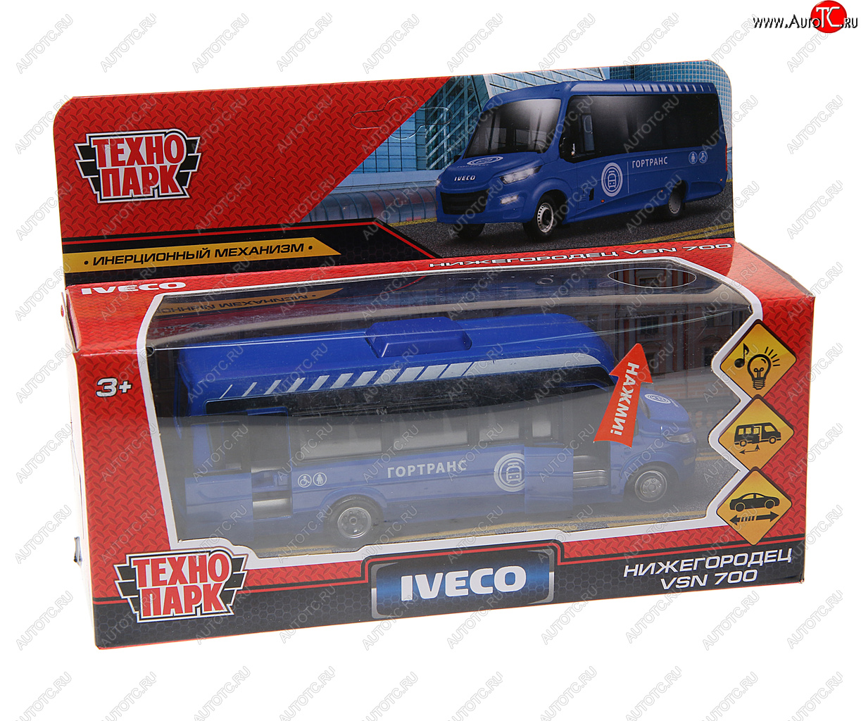 1 689 р. Модель автомобиля IVECO металлическая (свет,звук) ТЕХНОПАРК ТЕХНОПАРК daily-15slcit-bu  с доставкой в г. Майкоп
