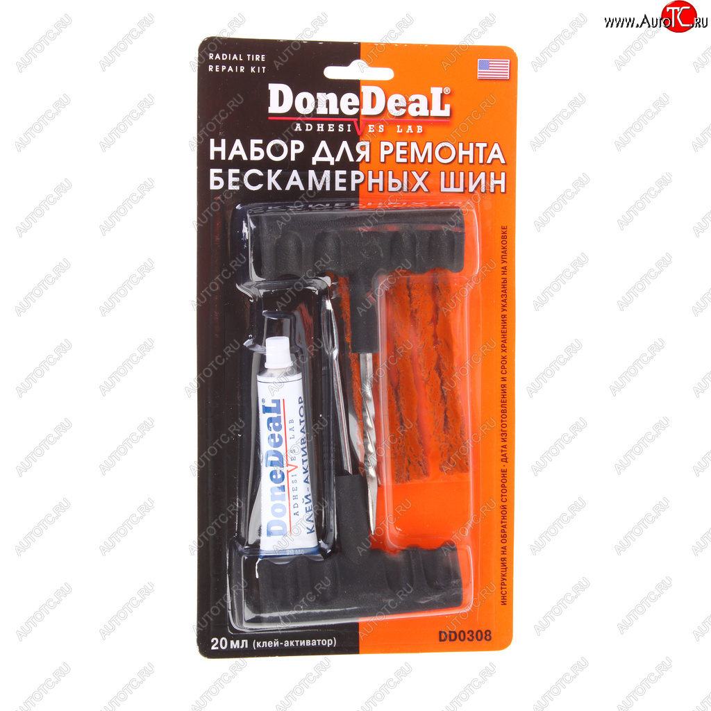 559 р. Набор для ремонта бескамерных шин DONE DEAL DONE DEAL dd0308  с доставкой в г. Майкоп