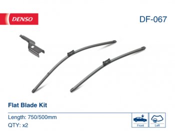 3 999 р. Щетка стеклоочистителя FORD Transit (14-) 750500мм бескаркасная комплект DENSO DENSO df-067  с доставкой в г. Майкоп. Увеличить фотографию 3