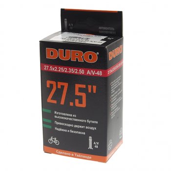 549 р. Камера велосипедная 27.5 27.5х2.252.50 автовентиль DURO DURO dhb01096  с доставкой в г. Майкоп. Увеличить фотографию 3