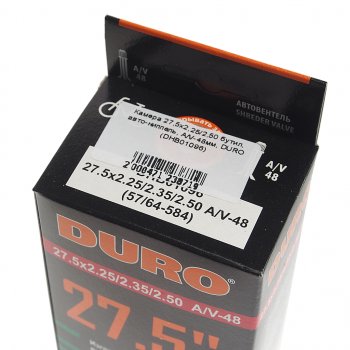 549 р. Камера велосипедная 27.5 27.5х2.252.50 автовентиль DURO DURO dhb01096  с доставкой в г. Майкоп. Увеличить фотографию 4