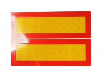699 р. Табличка ДЛИННОМЕР 20х60см (2шт.) светоотражающая (призма) NO NAME длинномер 20х60  с доставкой в г. Майкоп. Увеличить фотографию 1