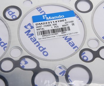 1 699 р. Прокладка головки блока HYUNDAI HD65,72,County дв.D4AL t=1.40мм (M) MANDO MANDO dm2231141001  с доставкой в г. Майкоп. Увеличить фотографию 2