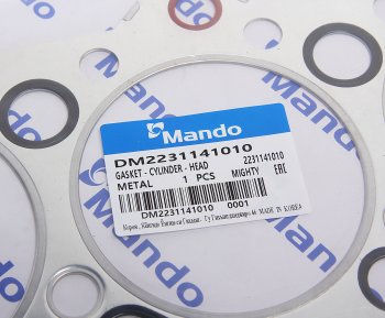 599 р. Прокладка головки блока HYUNDAI HD65,72,County дв.D4AL t=1.35мм (M) MANDO MANDO dm2231141010  с доставкой в г. Майкоп. Увеличить фотографию 2