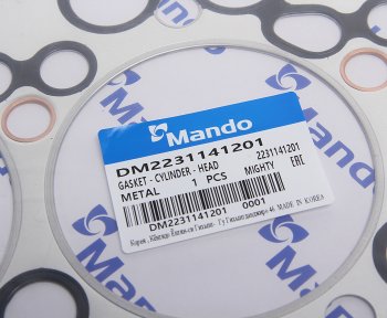 161 р. Прокладка головки блока HYUNDAI HD65,72,County дв.D4AF t=1.40мм (M) MANDO MANDO dm2231141201  с доставкой в г. Майкоп. Увеличить фотографию 2