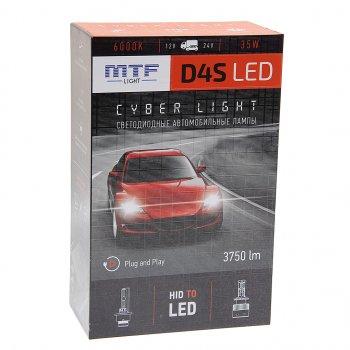 6 849 р. Лампа светодиодная 12V D4S 35W P32d-5 бокс (2шт.) MTF MTF dpd4s6  с доставкой в г. Майкоп. Увеличить фотографию 3
