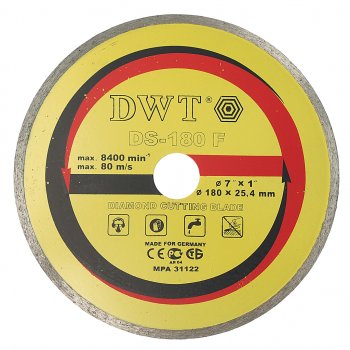 629 р. Круг отрезной 180х22мм алмазный сплошной DWT DWT ds-180 f DWT ds-180 f  с доставкой в г. Майкоп. Увеличить фотографию 1