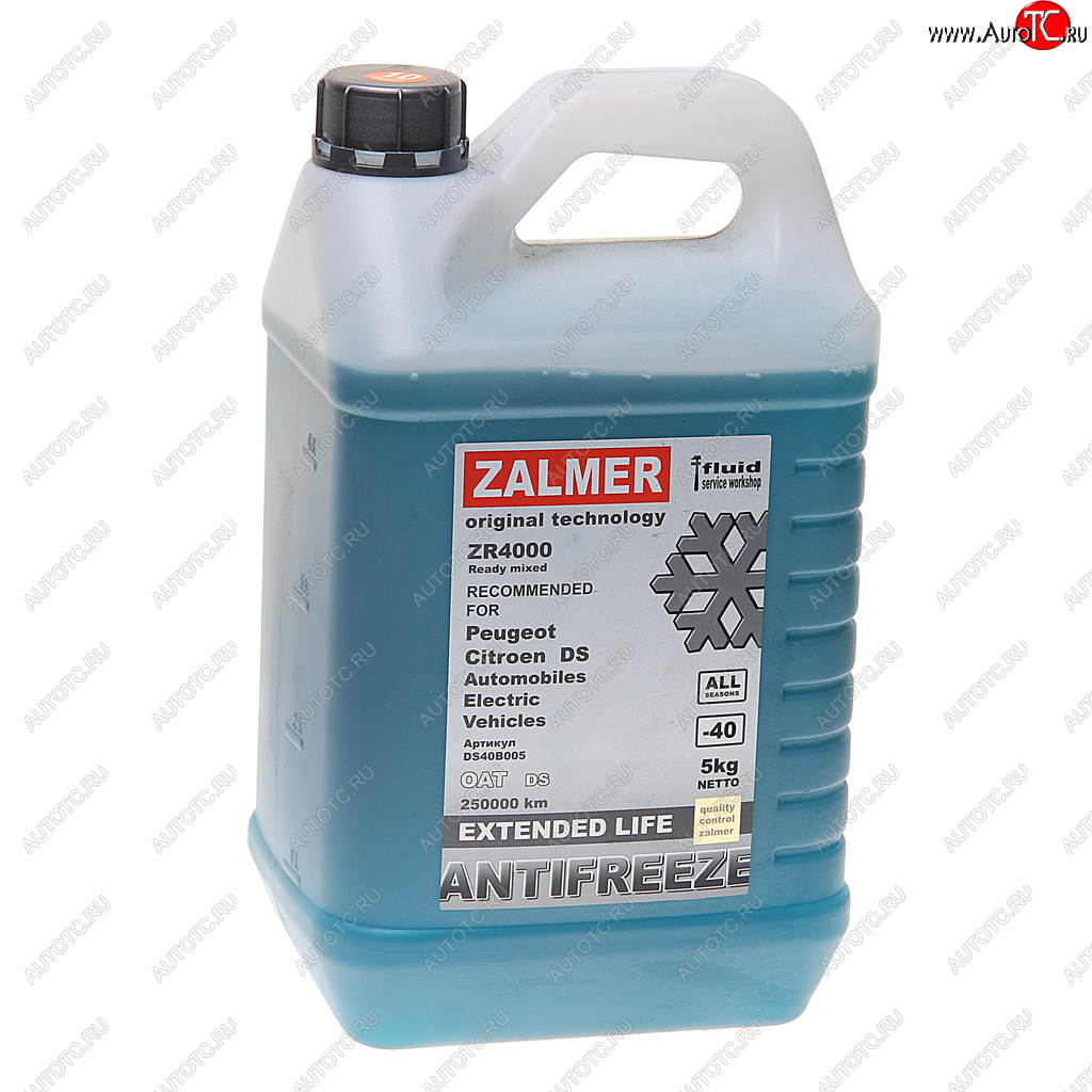 1 799 р. Антифриз сине-зеленый -40C ZR4000 DS OAT 5кг ZALMER ZALMER ds40b005  с доставкой в г. Майкоп