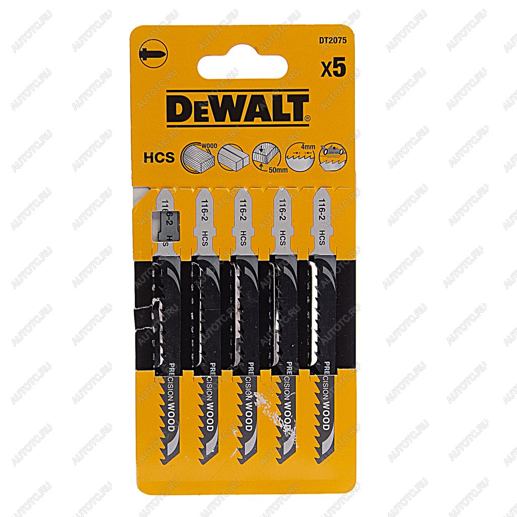 1 239 р. Пилка для лобзика набор 5шт. дерево 68мм DEWALT DEWALT dt2075-qz  с доставкой в г. Майкоп