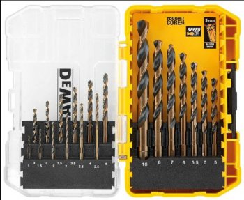 4 299 р. Набор сверл по металлу 1.0-10.0мм HSS (19шт.) DEWALT DEWALT dt70728-qz DEWALT dt70728-qz  с доставкой в г. Майкоп. Увеличить фотографию 1