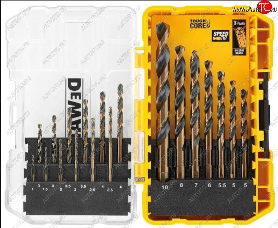 4 299 р. Набор сверл по металлу 1.0-10.0мм HSS (19шт.) DEWALT DEWALT dt70728-qz DEWALT dt70728-qz  с доставкой в г. Майкоп