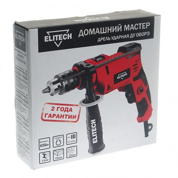 2 659 р. Дрель ударная 600Вт ELITECH ELITECH ду 060рэ  с доставкой в г. Майкоп. Увеличить фотографию 7