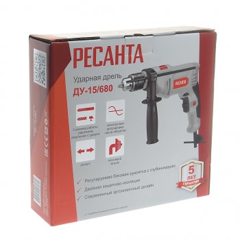 3 399 р. Дрель ударная 680Вт РЕСАНТА РЕСАНТА ду-15680  с доставкой в г. Майкоп. Увеличить фотографию 7