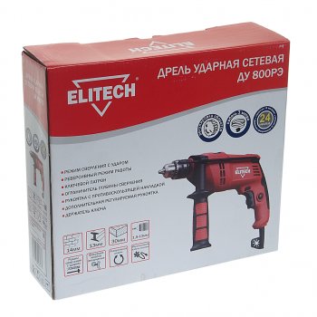 3 399 р. Дрель ударная 800Вт ELITECH ELITECH ду 800рэ  с доставкой в г. Майкоп. Увеличить фотографию 5