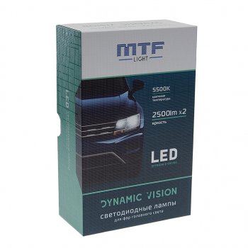 3 399 р. Лампа светодиодная 12V HB3 P20d бокс (2шт.) MTF MTF dvb3k5  с доставкой в г. Майкоп. Увеличить фотографию 3