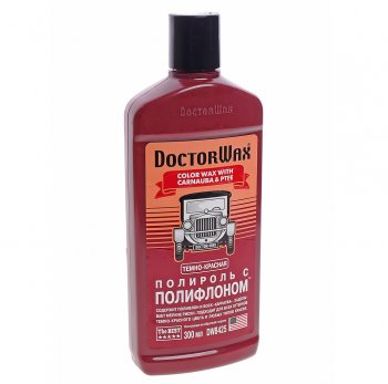749 р. Полироль кузова с тефлоном темно-красная 300мл DOCTOR WAX DOCTOR WAX dw8425  с доставкой в г. Майкоп. Увеличить фотографию 1