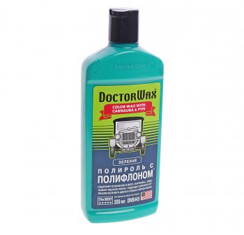 749 р. Полироль кузова с тефлоном зеленая 300мл DOCTOR WAX DOCTOR WAX dw8449  с доставкой в г. Майкоп. Увеличить фотографию 1