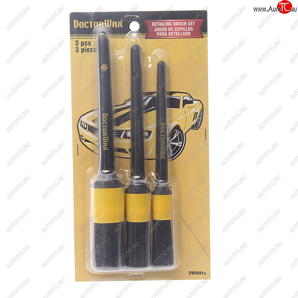 819 р. Набор кисточек для детейлинга 3шт. DOCTOR WAX DOCTOR WAX dw8601s  с доставкой в г. Майкоп