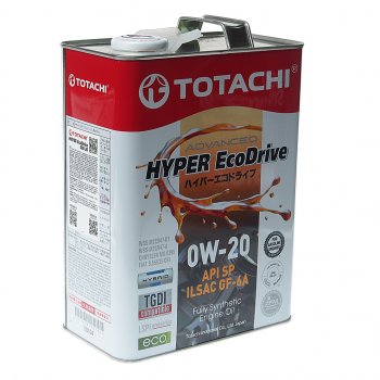 3 999 р. Масло моторное HYPER ECODRIVE SPGF-6A 0W20 синт.4л TOTACHI TOTACHI e0104  с доставкой в г. Майкоп. Увеличить фотографию 1