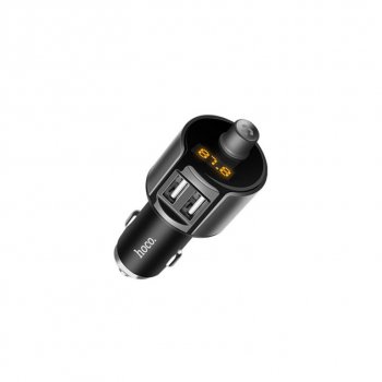 1 259 р. Устройство зарядное в прикуриватель с трансмиттером (bluetooth,hands free) HOCO HOCO e19 metal gray  с доставкой в г. Майкоп. Увеличить фотографию 2