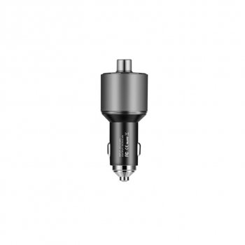 1 259 р. Устройство зарядное в прикуриватель с трансмиттером (bluetooth,hands free) HOCO HOCO e19 metal gray  с доставкой в г. Майкоп. Увеличить фотографию 3