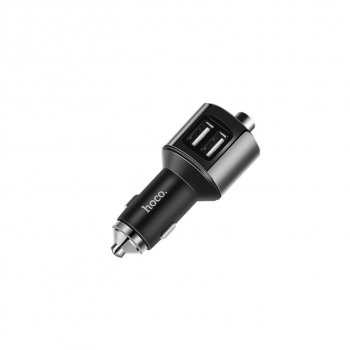 1 259 р. Устройство зарядное в прикуриватель с трансмиттером (bluetooth,hands free) HOCO HOCO e19 metal gray  с доставкой в г. Майкоп. Увеличить фотографию 1