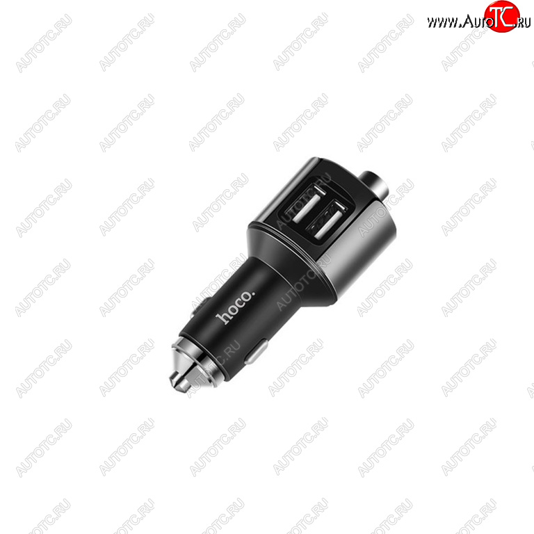 1 259 р. Устройство зарядное в прикуриватель с трансмиттером (bluetooth,hands free) HOCO HOCO e19 metal gray  с доставкой в г. Майкоп