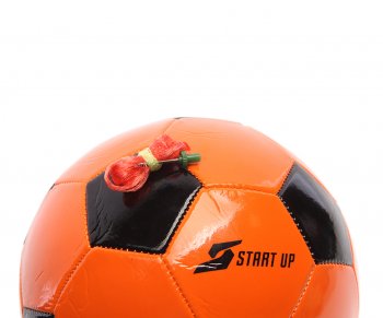 399 р. Мяч футбольный размер 5 оранжевочерный START UP START UP e5122  с доставкой в г. Майкоп. Увеличить фотографию 2