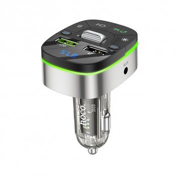 1 289 р. Устройство зарядное в прикуриватель с трансмиттером (bluetooth,hands free) HOCO HOCO e71 jazz black HOCO e71 jazz black  с доставкой в г. Майкоп. Увеличить фотографию 1