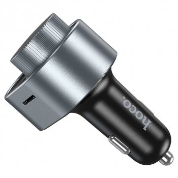 1 279 р. Устройство зарядное в прикуриватель с трансмиттером (bluetooth,hands free) HOCO HOCO e72 metal gray  с доставкой в г. Майкоп. Увеличить фотографию 5