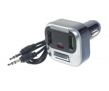 1 499 р. Устройство зарядное в прикуриватель с трансмиттером (bluetooth,hands free) HOCO HOCO e75 тмн-синий  с доставкой в г. Майкоп. Увеличить фотографию 1