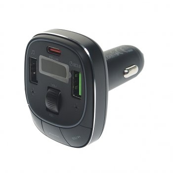 1 669 р. Устройство зарядное в прикуриватель с трансмиттером (bluetooth,hands free) HOCO HOCO e76 черный HOCO e76 черный  с доставкой в г. Майкоп. Увеличить фотографию 1