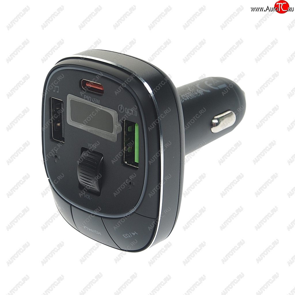 1 669 р. Устройство зарядное в прикуриватель с трансмиттером (bluetooth,hands free) HOCO HOCO e76 черный HOCO e76 черный  с доставкой в г. Майкоп