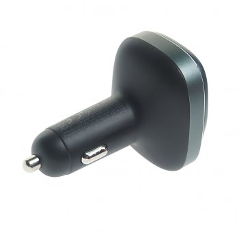 1 669 р. Устройство зарядное в прикуриватель с трансмиттером (bluetooth,hands free) HOCO HOCO e76 серый  с доставкой в г. Майкоп. Увеличить фотографию 3