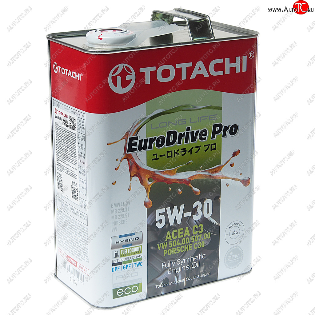5 999 р. Масло моторное EURODRIVE PRO LL C3SN 5W30 синт.4л TOTACHI TOTACHI e7804  с доставкой в г. Майкоп