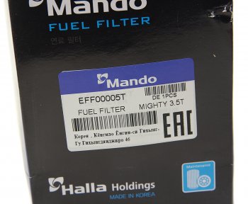 669 р. Фильтр топливный HYUNDAI HD65,72,78,County дв.D4AL ЕВРО-2,D4DB MANDO MANDO eff00005t  с доставкой в г. Майкоп. Увеличить фотографию 2